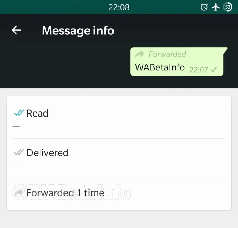WhatsApp Message Info
