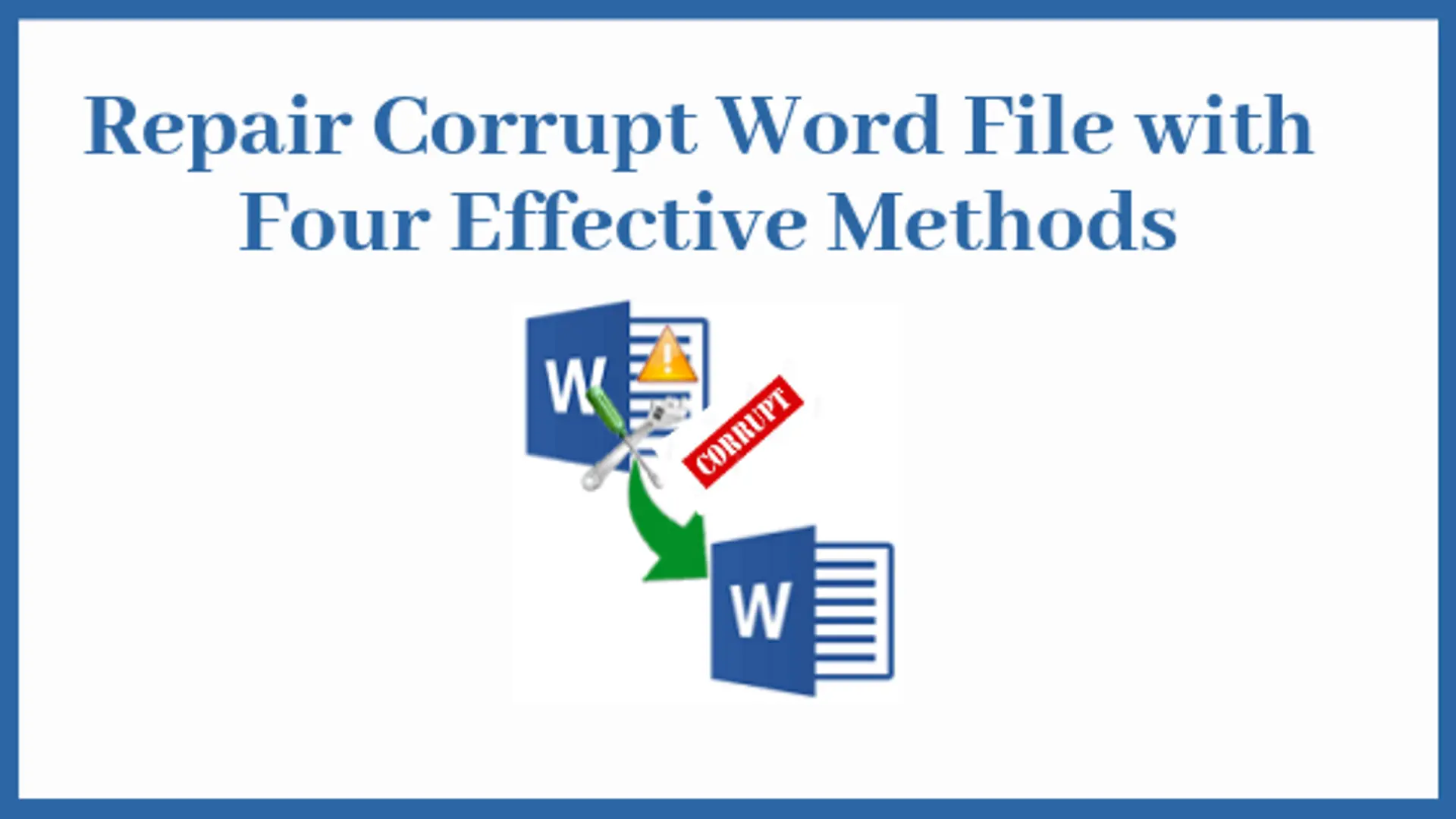 Repair Corrupt Word File with Four Effective Methods