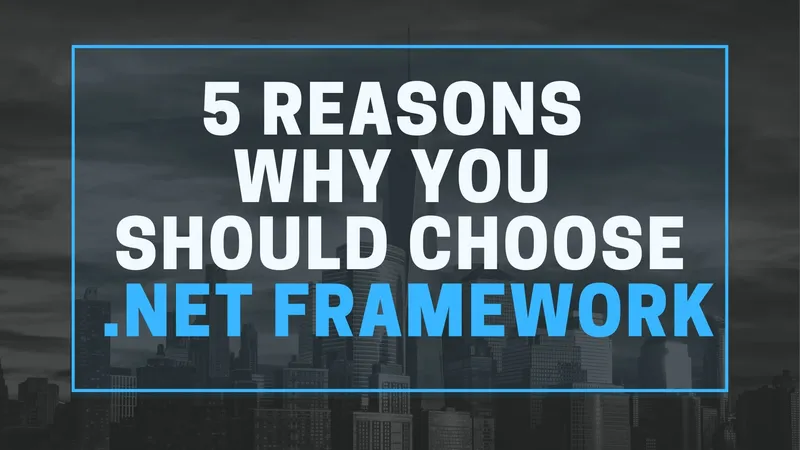 5 Reasons Why You Should Choose .NET Framework