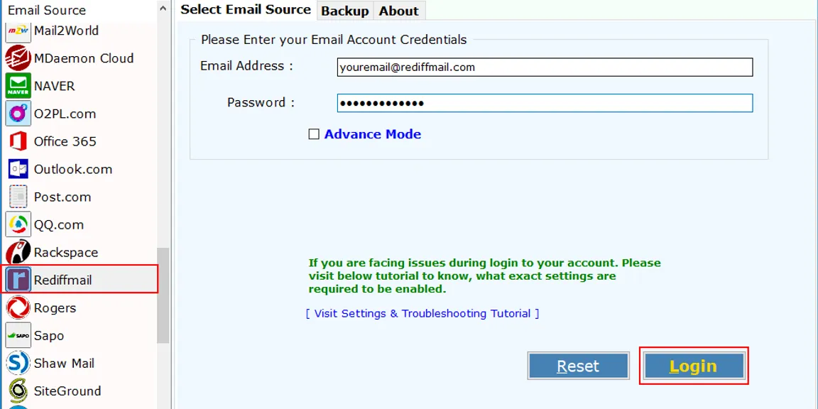 Know How to Backup Emails from Rediffmail Account to PC/Webmail?