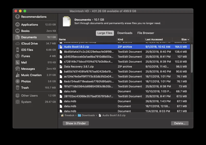 Documents in Mac