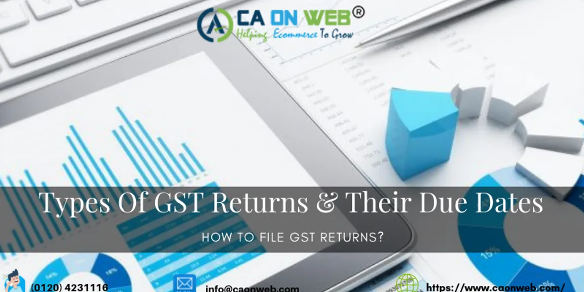 Types Of GSTR & Their Due Dates- How To File GST Returns?