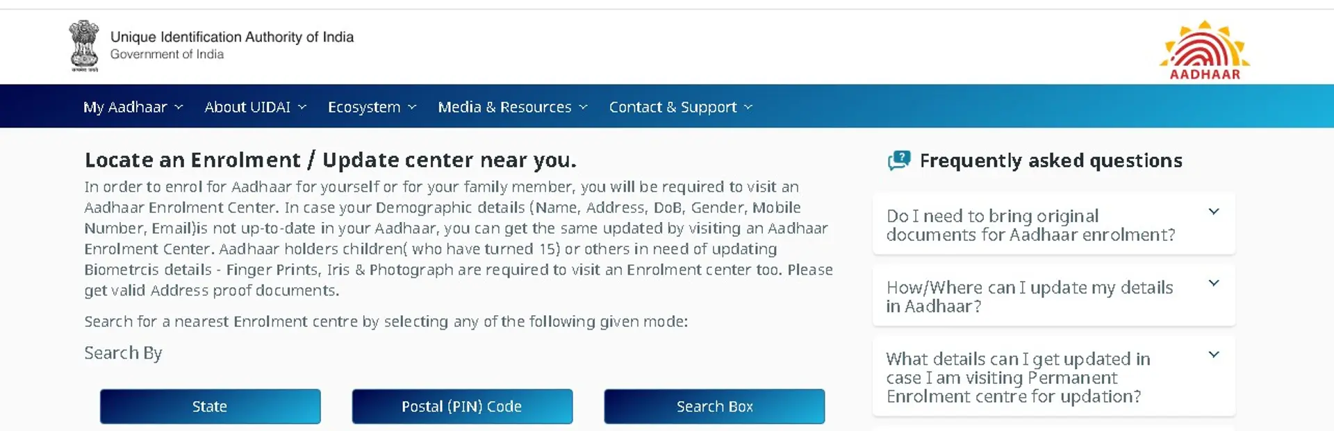 How to update your mobile number in Aadhaar Card?