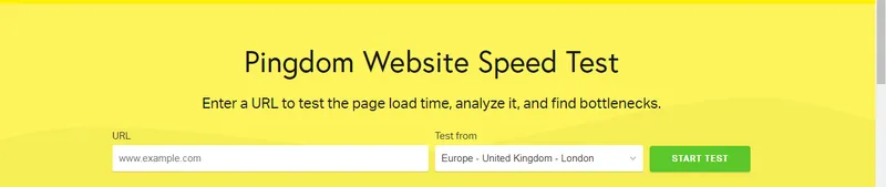 Pingdom speed checker