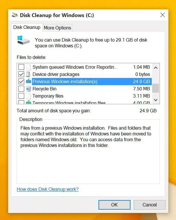 old windows backup