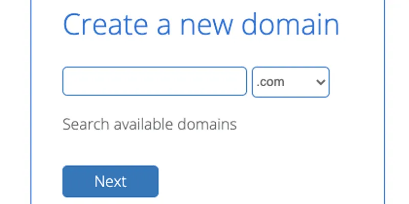 Select domain name