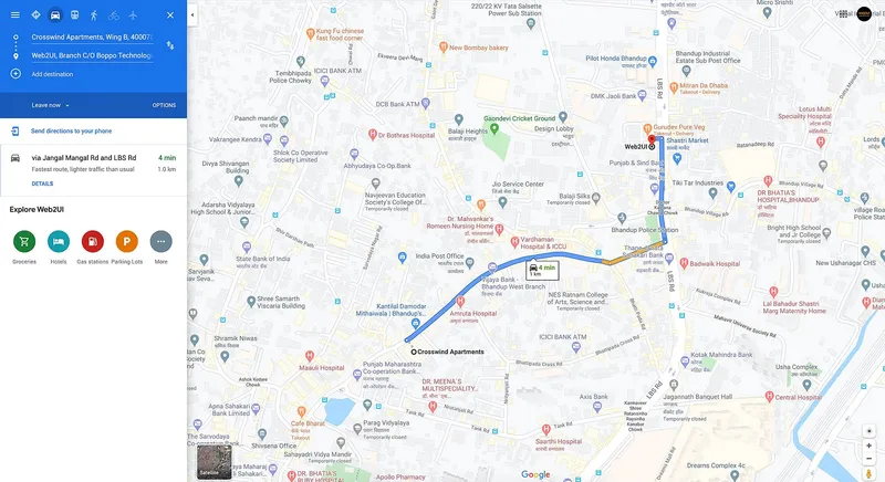 Google map - direction ..  the output include visual and sound.. both