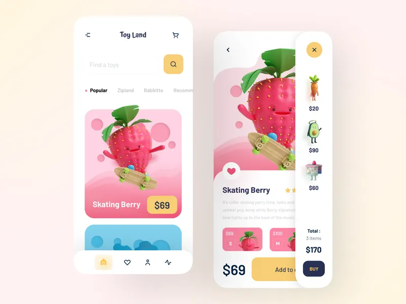UI Design by Sajon for Fireart Studio