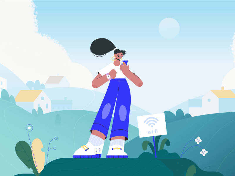 A shot from an explainer video for Psiphon by Fireart Studio