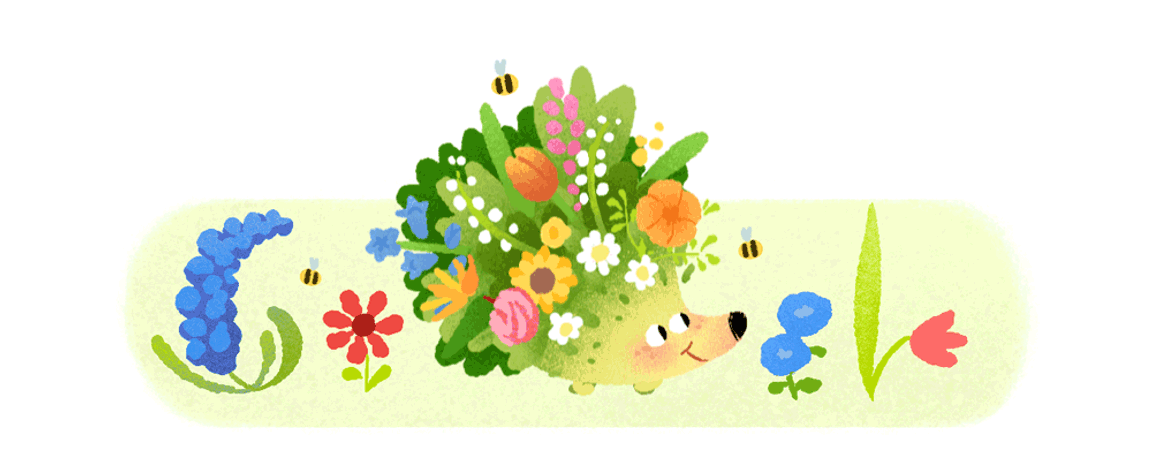 Google Doodle today celebrates the start of spring