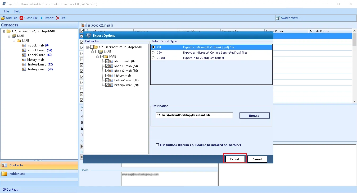 How to Perform Thunderbird Address Book to Outlook Conversion