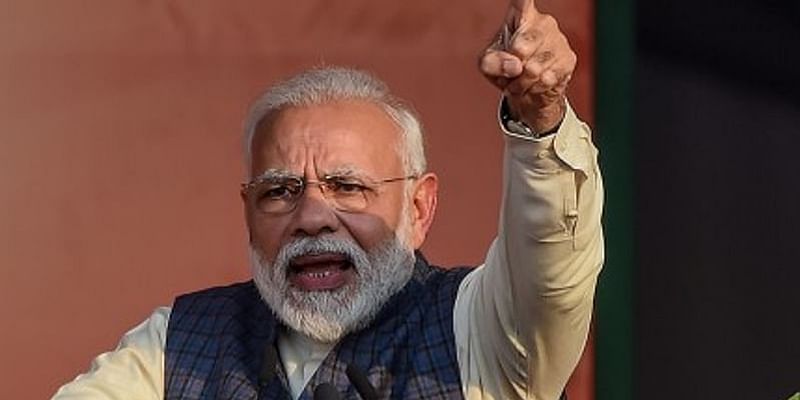 PM Narendra Modi at a Rally Before Delhi Legislative Assembly Elections in Feb 2020