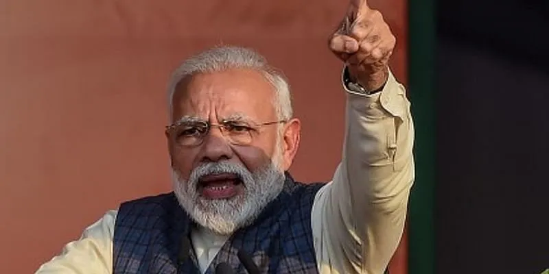 PM Narendra Modi at a Rally Before Delhi Legislative Assembly Elections in Feb 2020