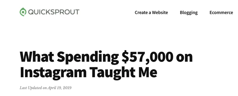 Instagram spending