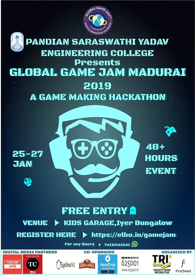 Invitaion of GGJ2019 Madurai