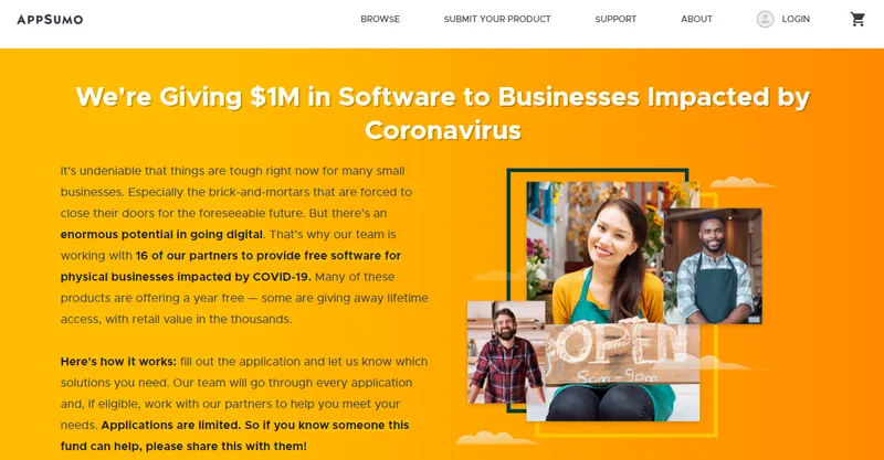 AppSumo Covid Response
