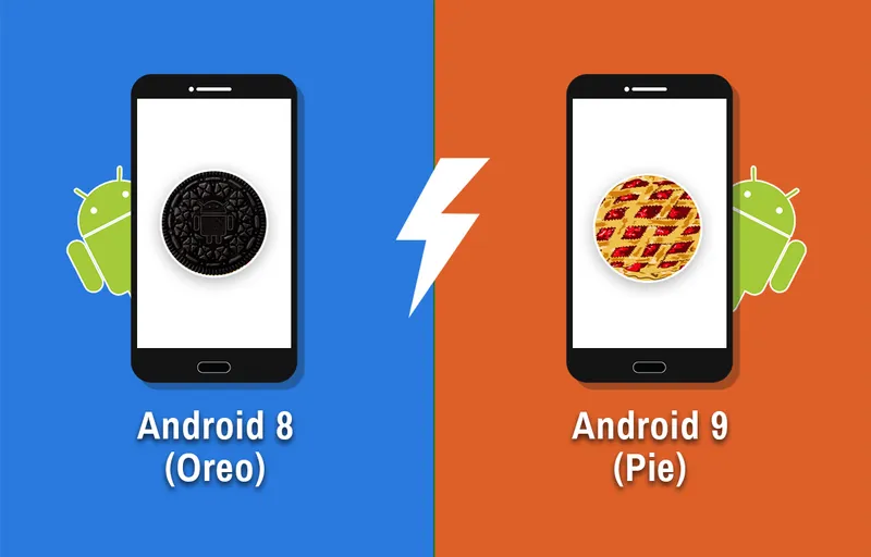 Difference between Android 9 Pie and Android 8 Oreo