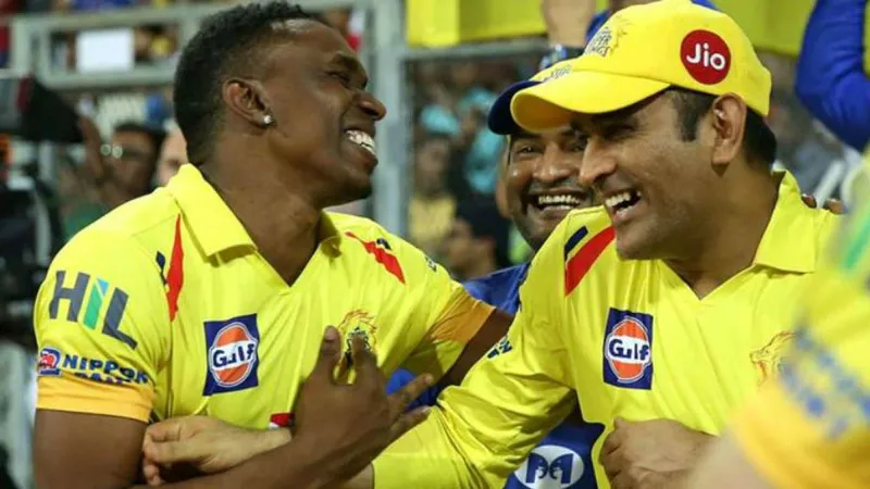 Bravo and Dhoni
