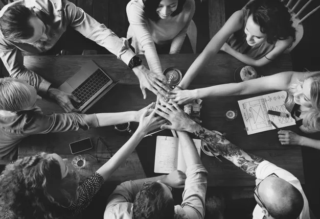 Team unity friends meeting partnership concept Free Photo