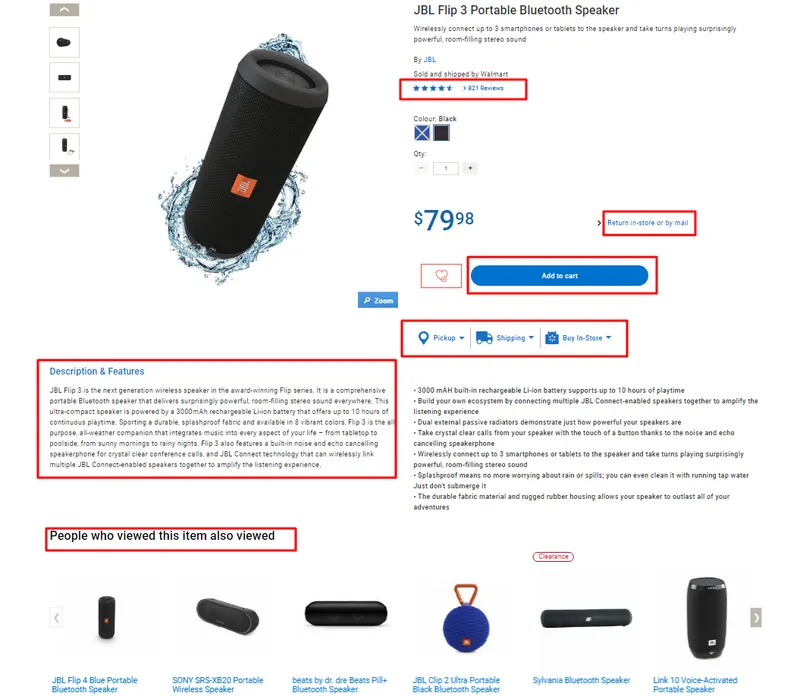 Walmart Product Page