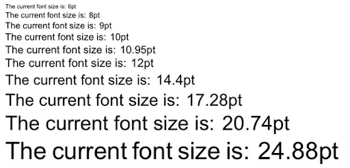 Font Size in typography