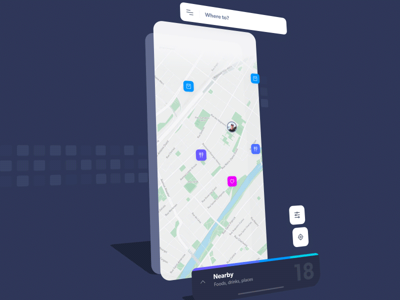 Free flow taxi app UI