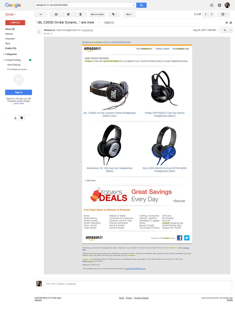 Email personalization