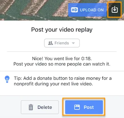live video to your camera roll