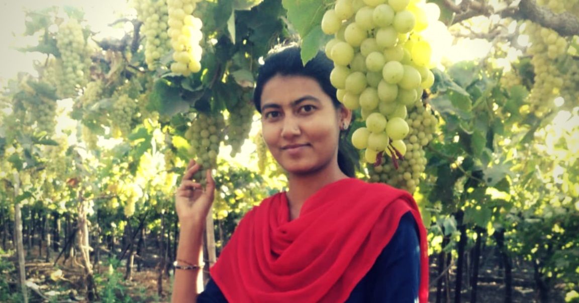 जब ज्योत्सना की मशक्कत से खेतों में रुपये की तरह बरसने लगे अंगूर के गुच्छे