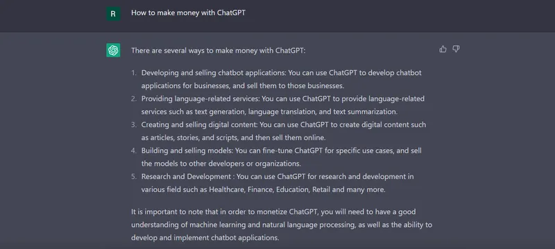 How to make money with ChatGPT