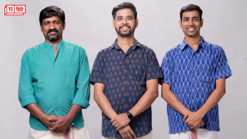 Left to right M2P Fintech co-founders Muthukumar A, Madhusudanan R, and Prabhu Rangarajan