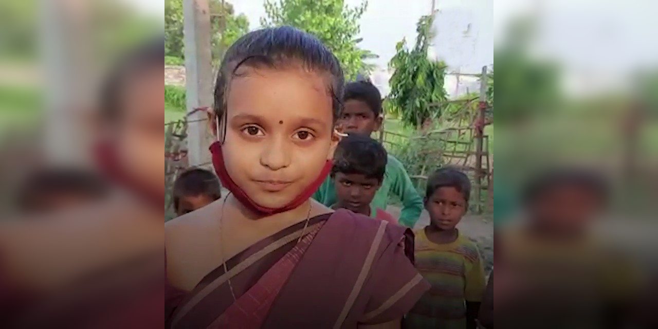 साड़ी पहनकर स्केटिंग करते हुए लोगों को कोरोना वैक्सीन के प्रति जागरूक कर रही हैं 11 साल की श्री