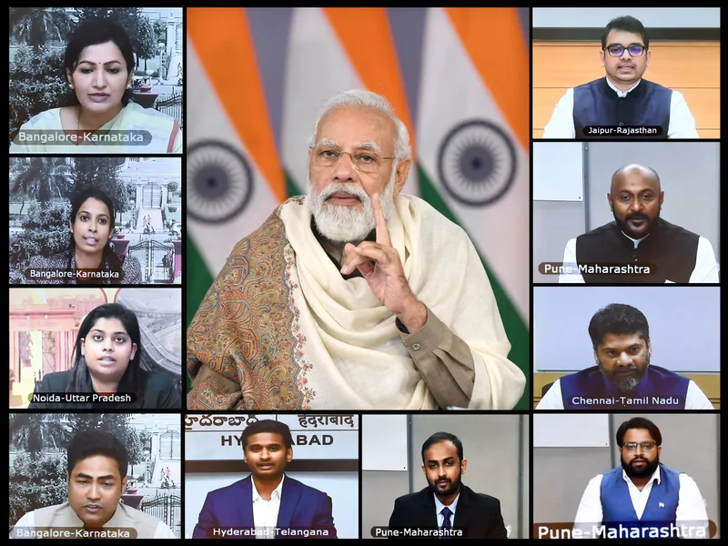 प्रधानमंत्री नरेन्द्र मोदी ने वीडियो कॉन्फ्रेंस के जरिए स्टार्टअप कारोबारियों से बातचीत की