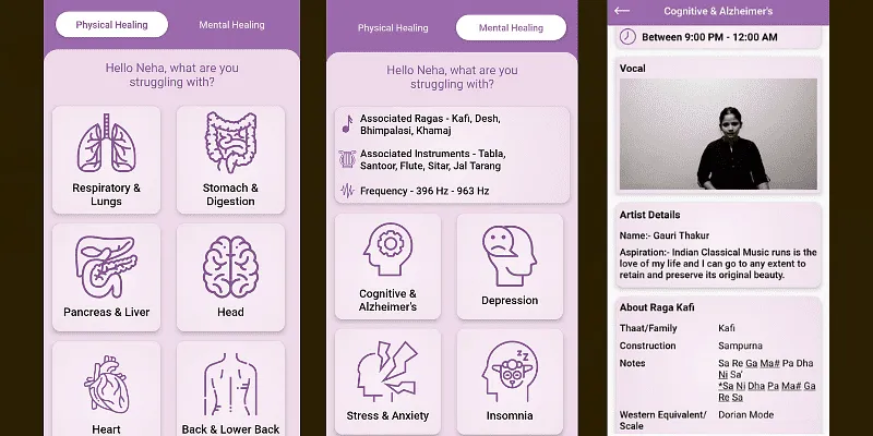 SuRHeal, a raga therapy app