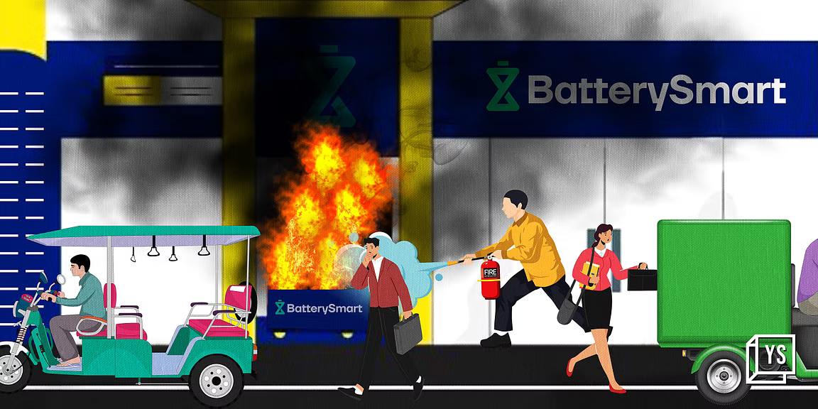 एक और Battery Smart स्वैपिंग स्टेशन में लगी आग; एक साल में चौथा मामला