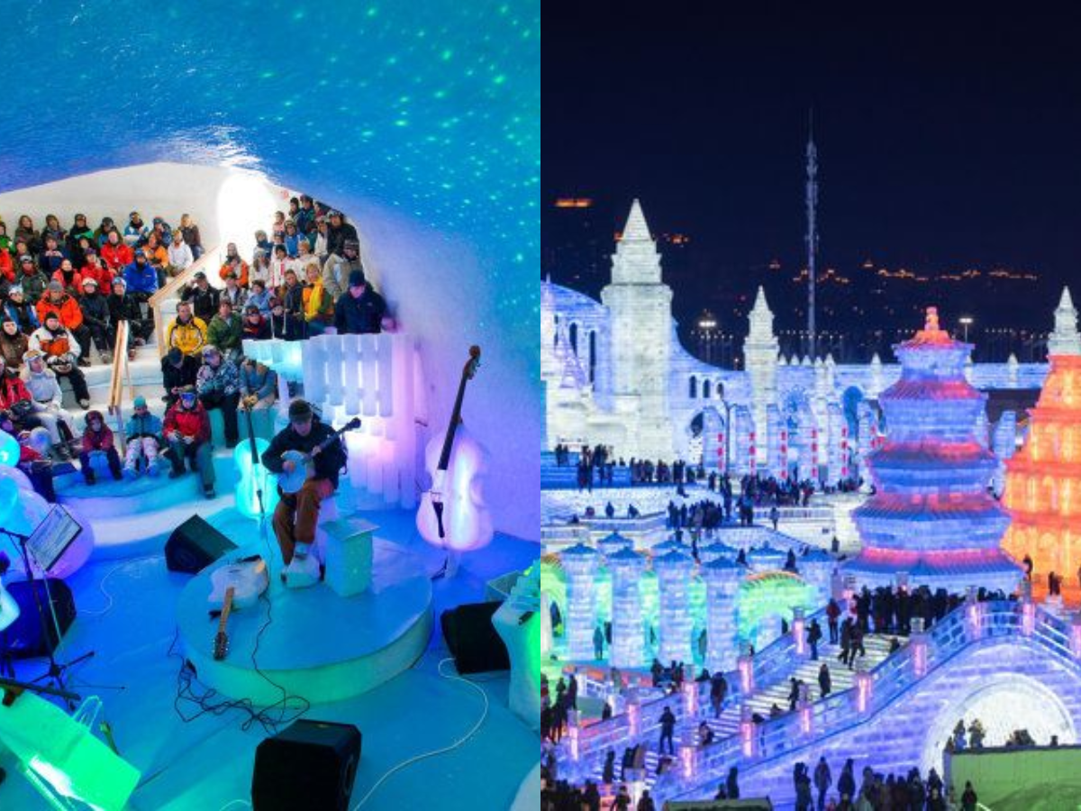 चीन और इटली के आइस स्नो फेस्टिवल में उमड़े विश्व के हजारों कलाकार और पर्यटकों