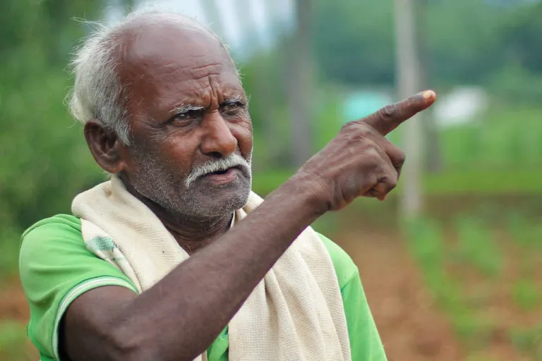 पंचनथंगी में रहने वाले किसान शंकर। तस्वीर- बालासुब्रमण्यम एन।