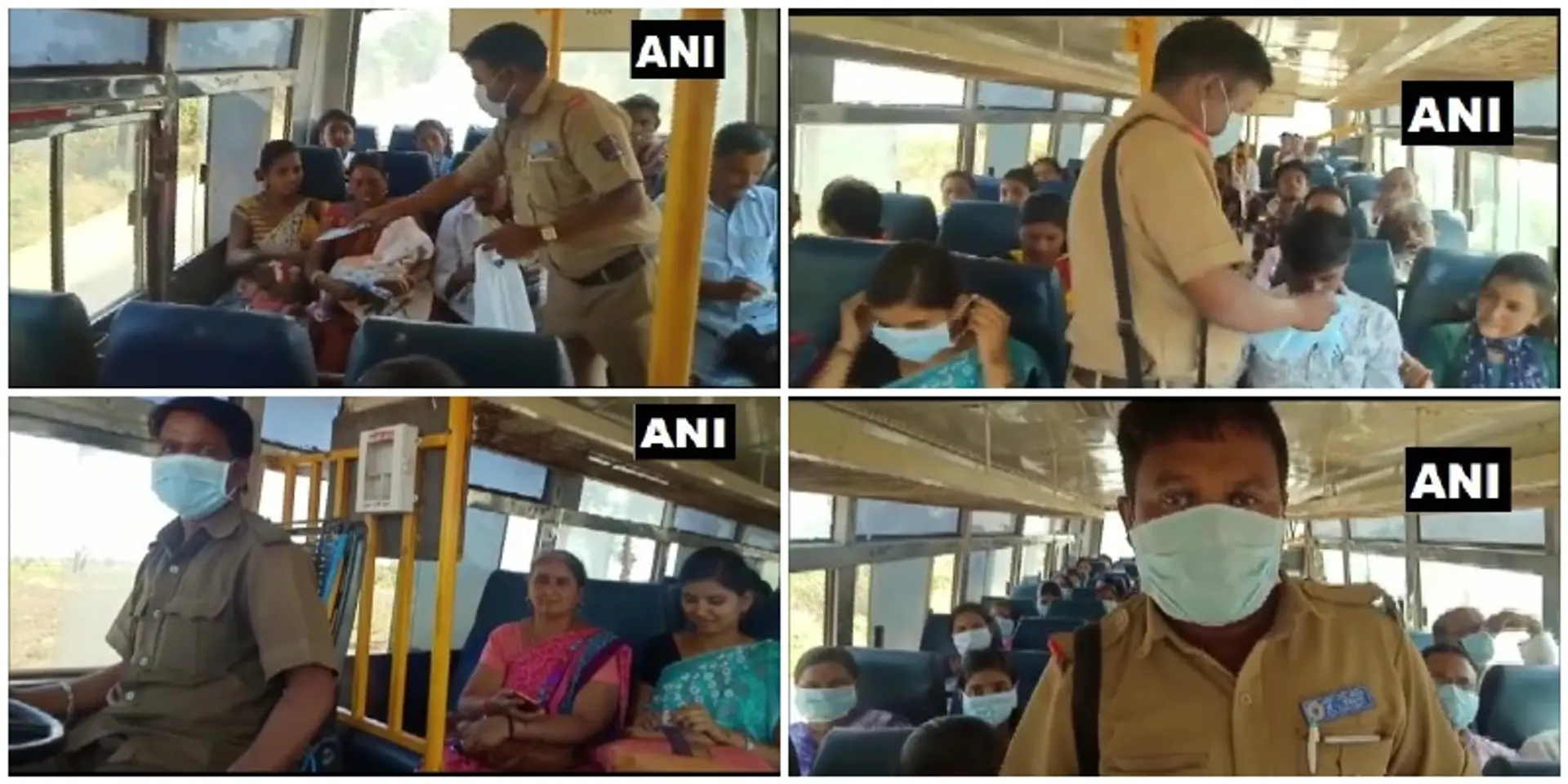 कोरोना की रोकथाम के लिए हुबली के कंडक्टर और ड्राइवर की अच्छी पहल, अपनी बस के यात्रियों को बांटे फ्री मास्क