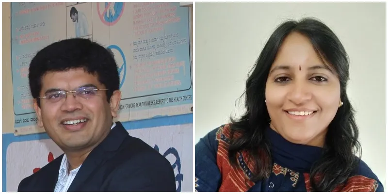 प्रशांत एस बी और उनकी पत्नी डॉ. सुरेखा पी, नयोनिका आई केयर चेरीटेबल हॉस्पिटल के फाउंडर्स