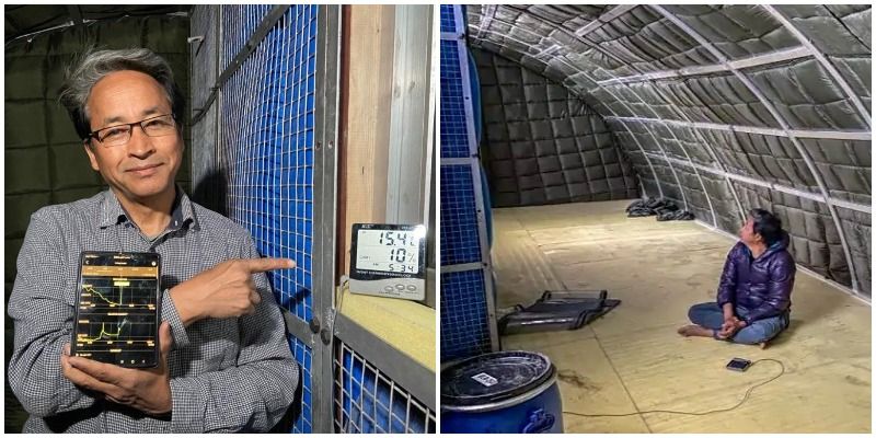 सोनम वांगचुक ने सेना के लिए बनाया खास तरह का सोलर हीटेड टेंट