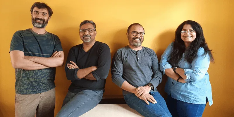 धीवे के संस्थापक: (बाएं से) अमर तुम्बल्ली, प्रदीप केपी, सतीश मोहन और श्रीविद्या सतीश