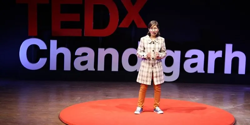 टेड टॉक में वैश्विक जलवायु कार्यकर्ता रिद्धिमा पांडे (चित्र साभार: रिद्धिमा पांडे)