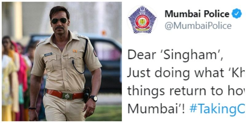 मुंबई पुलिस ने ‘सिंघम’ को दिया अनोखा रिप्लाई, पुलिस ने जारी किया था एक खास वीडियो, जिसे अभिनेता ने किया था रीट्वीट