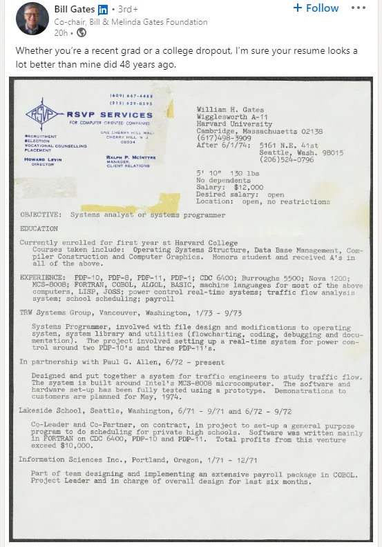 bill-gates-shares-his-rsume-from-1974-know-how-it-is