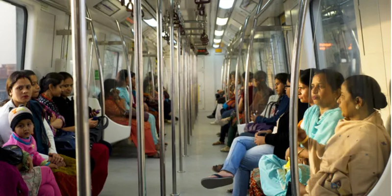 Women in Delhi metro