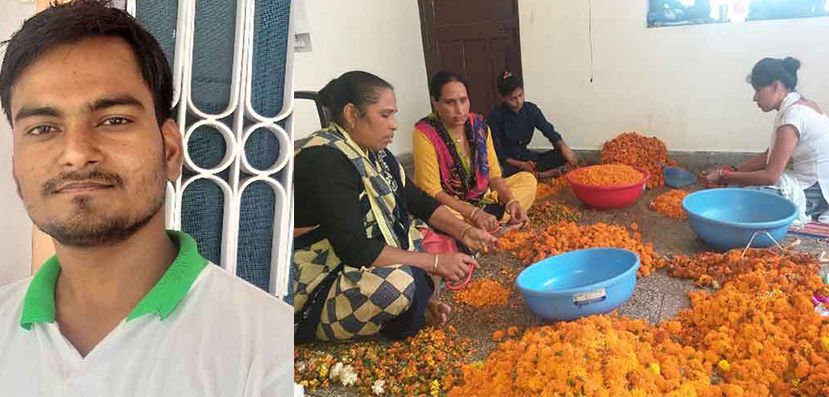 नौकरी छोड़ कर बेकार फूलों से अगरबत्ती बना रहे इंजीनियर रोहित कुमार