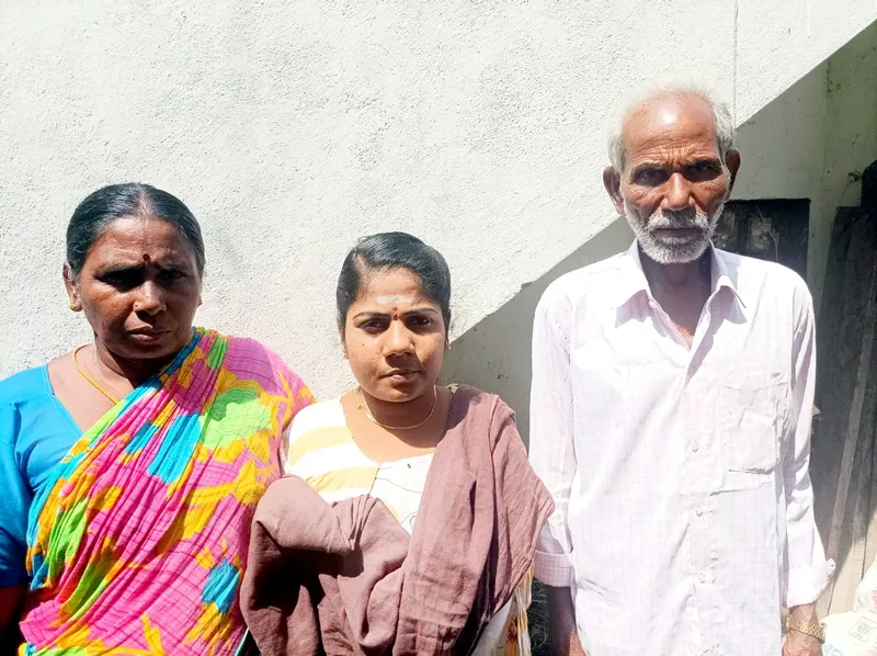 Vidyashree with grand parents