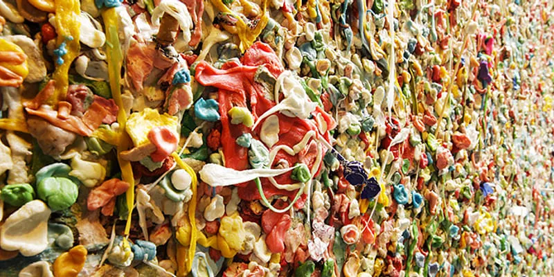 chewing gum waste