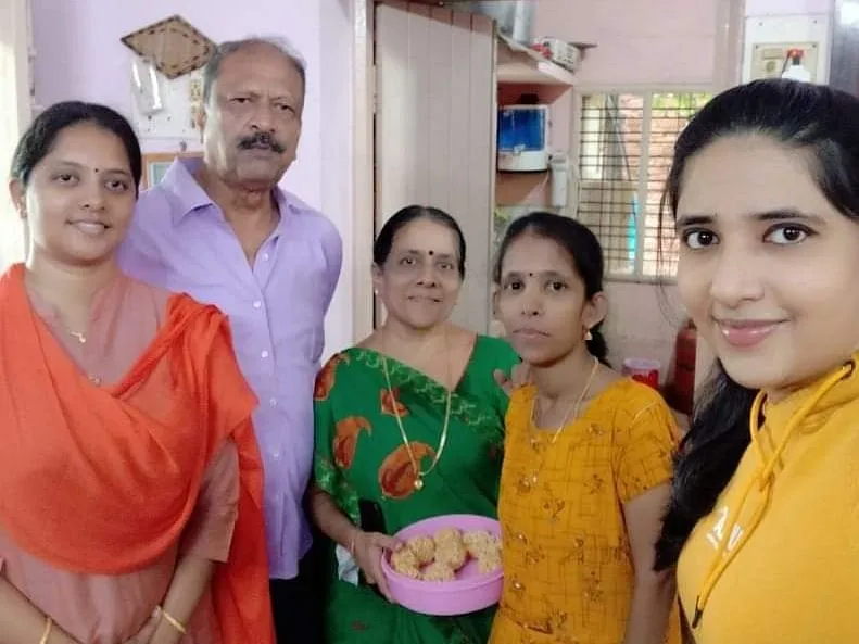 Sneha with her family