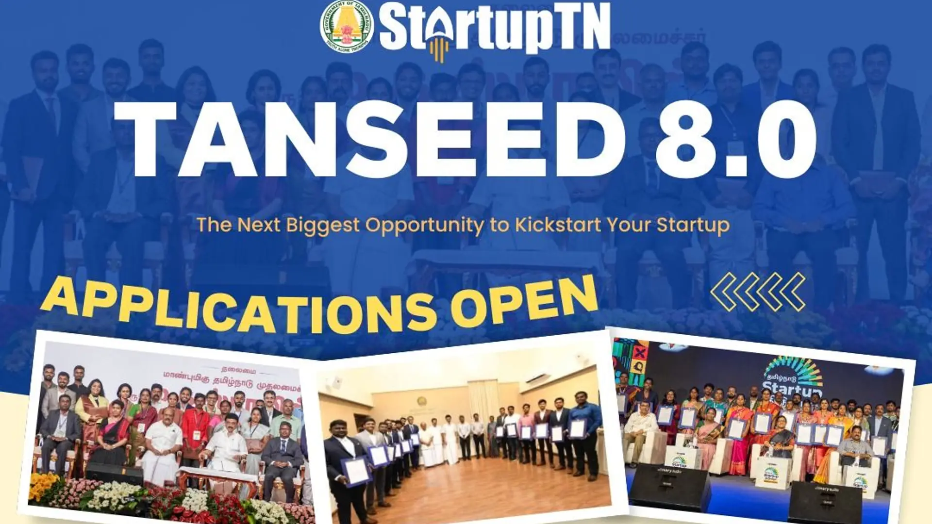 TANSEED 8.0 - ஸ்டார்ட்-அப் நிறுவனங்கள் ஆதார நிதி டான்சீட் பெற விண்ணப்பங்கள் ஏற்பு!